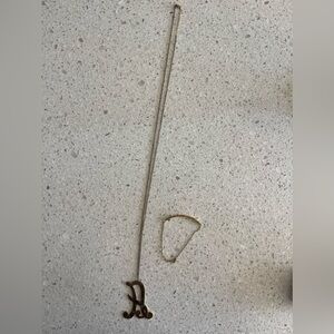 Vintage gold vermeil A necklace and bracelet